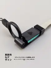 ユニセックス スマホ用 neckストラップ【個性的なデザイン・長め・簡単 な滑り止め付き・取り外し可能なリング付き】