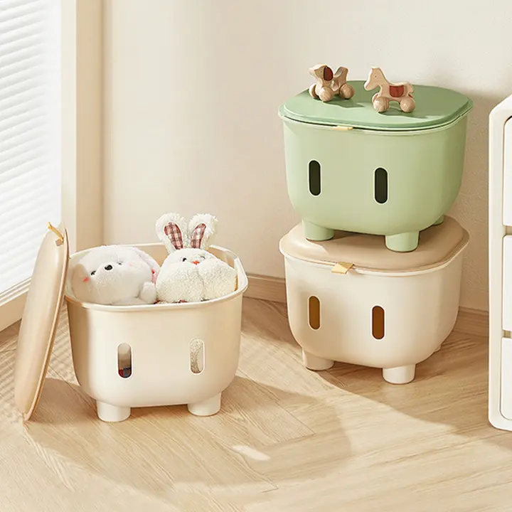 かわいいデザインの収納スツール【子供用・おもちゃ収納・小型】