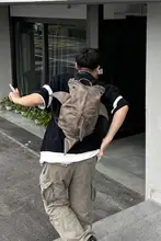 ユニセックスデザインの大容量リュックサック【旅行用・ストリートスタイル・個性的】