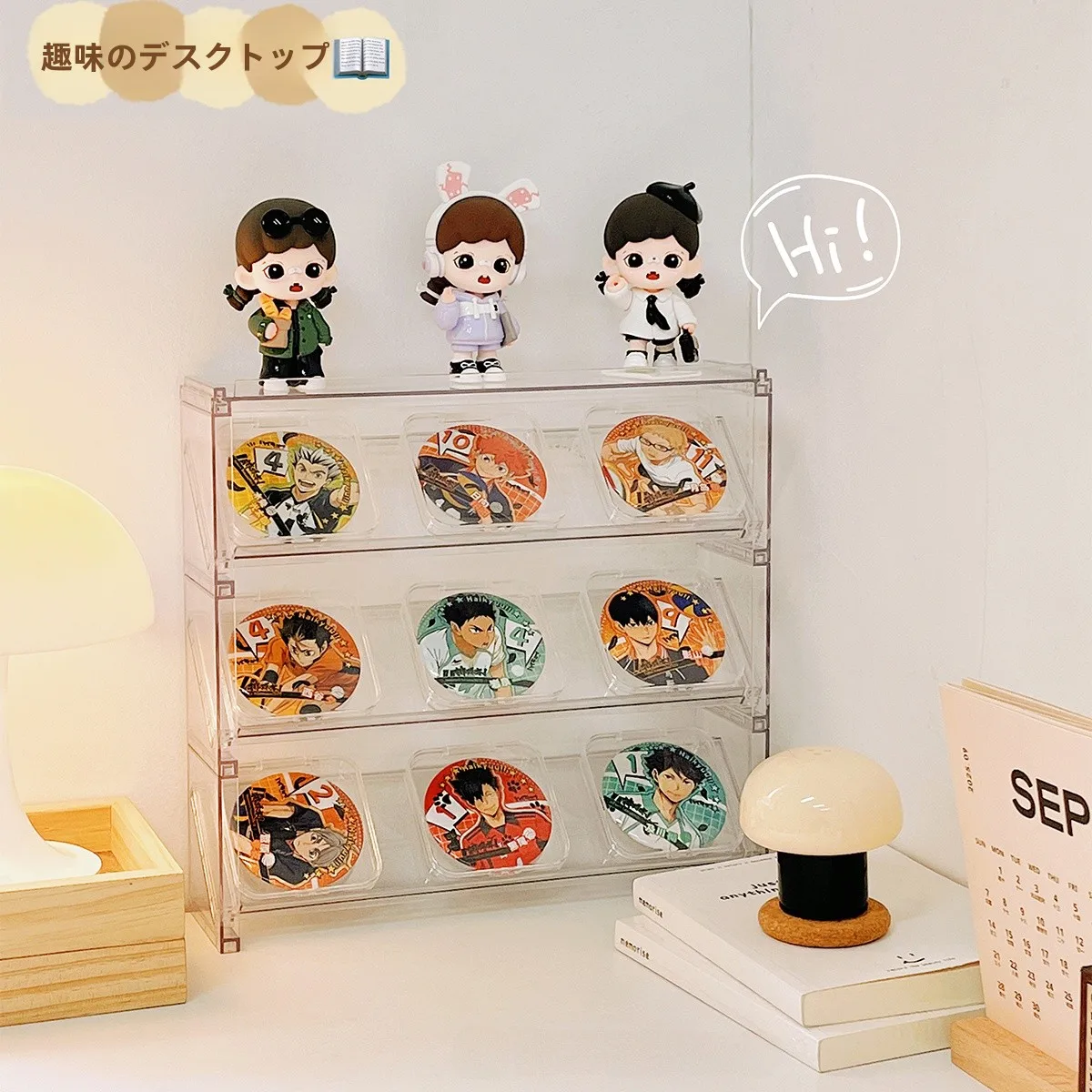 アクリル製透明展示棚：階段型で推しグッズを防塵・見せながら収納