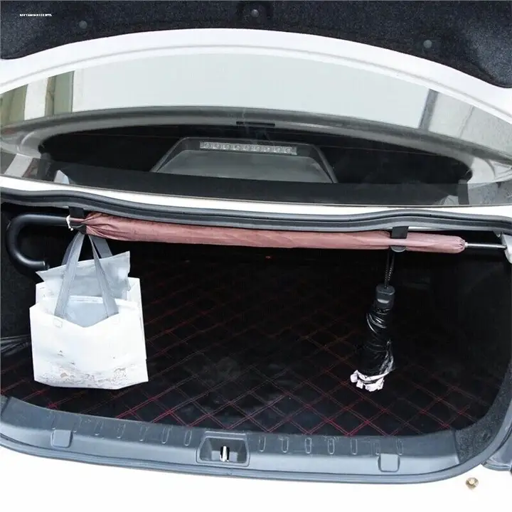 車のトランク用傘固定器具【収納機能・車載フック付き・タオルや釣り竿も掛けられる】