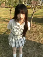 春夏用 チェック柄Aラインスカート【浅い格子・虹色・百褶】【学生向け】