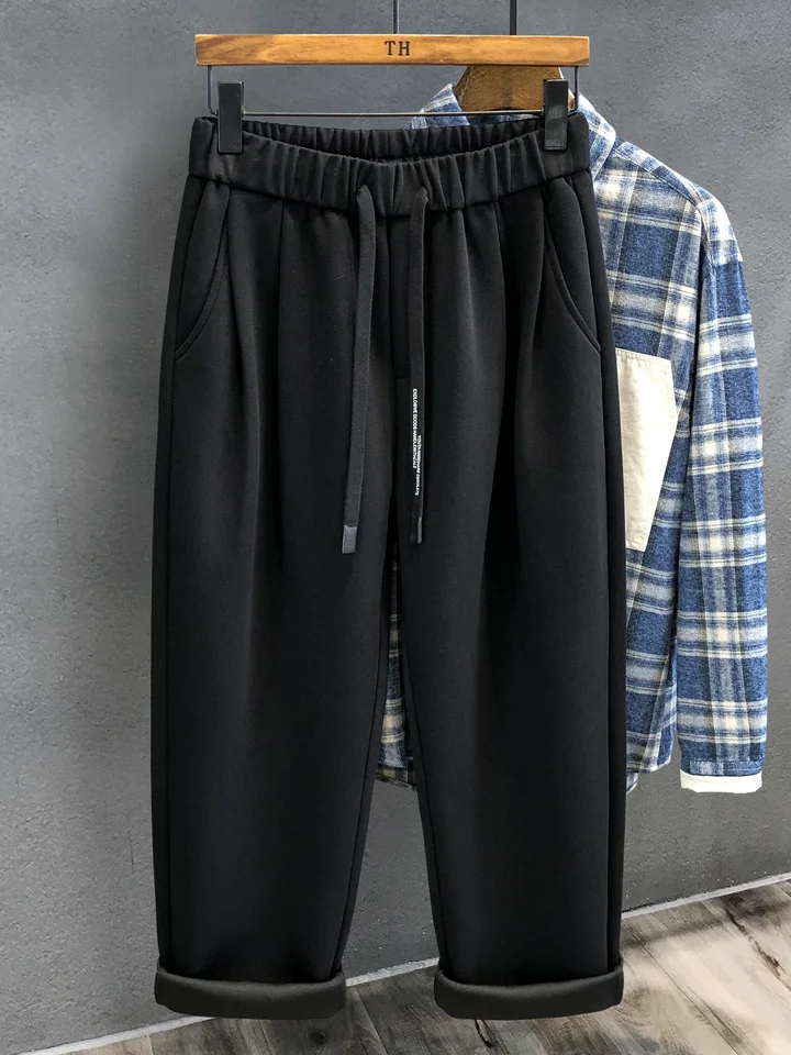 カジュアルパンツ メンズ 春秋 ゆったり ストレート 重厚な品質感 滑らかなシルエット