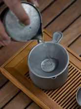 Tiartisan 純チタン製 加厚公道杯【茶こし一体型・分茶器・茶壺付き・高級茶具アクセサリー】（セットアップ対応）
