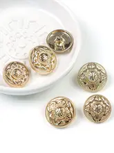 レトロ風 薄型金属ボタン【丸型・布製・アウターや衣類に最適】