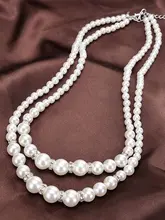 重ねづけできるパールネックレス【二重・ロングタイプ・女性用】
（セットアップ対応）