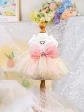 ピンクの夏用犬服 【小型犬・トイプードルやマルチーズ対応・かわいいドレスデザイン】