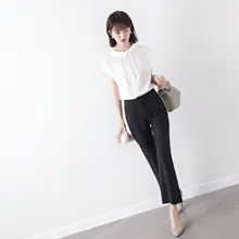 新女性向け 透けずシワにならないストレッチパンツ【無地・通勤・カジュアル・ストレート】