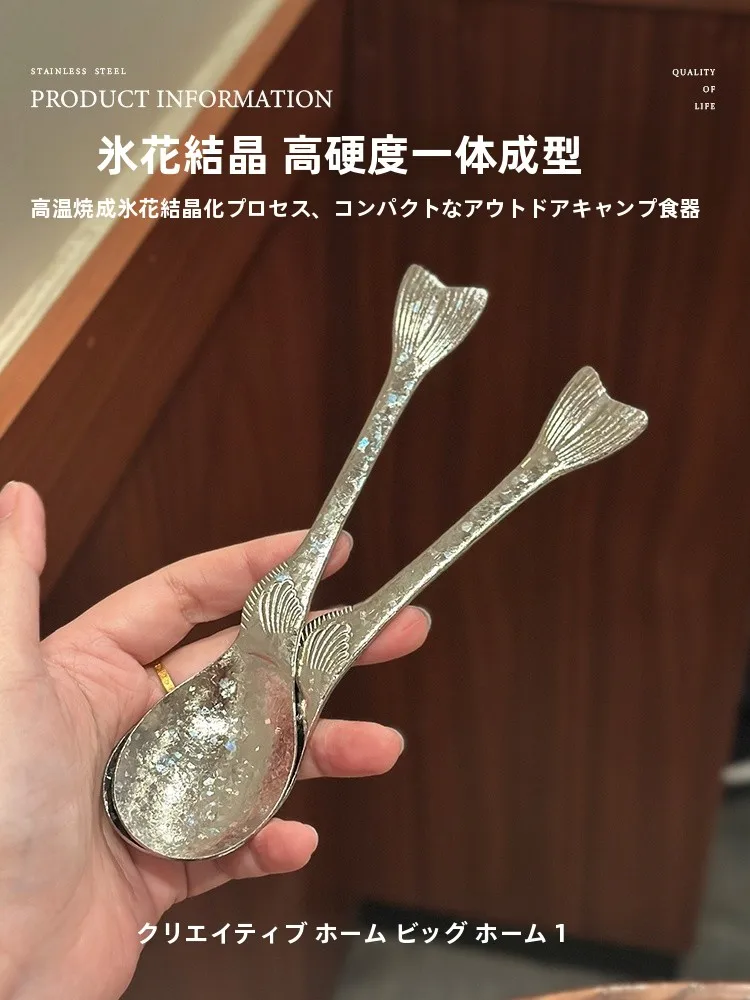 高級純チタン製デザインスプーン：使いやすい大人用・子供用の実用性とシーン別適用