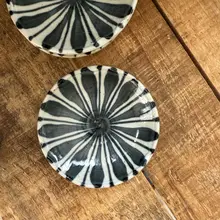高級感ある釉下彩陶瓷の小皿【醤油皿・デザート皿・和風デザイン】