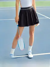 テニススカート レディース プリーツ 速乾 高ストレッチ Aライン インナーパンツ付き バドミントン 夏「ANTA」