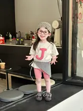 子供用 韓国風 カジュアル 半袖Tシャツ【立体文字・ゆったりデザイン・夏用】