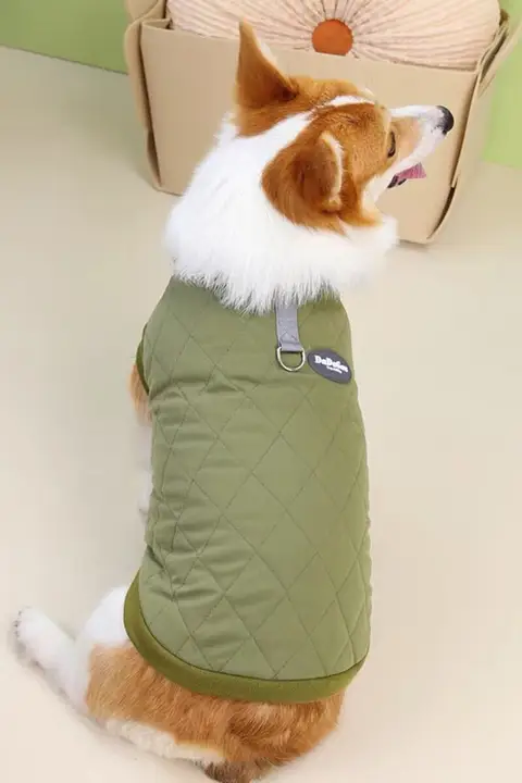 コーギー犬用冬用フリースベスト【保暖・厚手・小中型犬用】