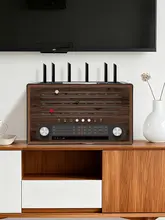 ヴィンテージ風リビング用ルーター収納ボックス【デスクトップ飾り・Wi-Fi機器隠し用】