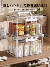 持ち運び便利な透明収納ボックス【厚手・おもちゃ・スナック・本用・大容量】