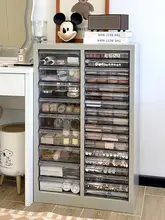 引き出し付きメイクアップ収納キャビネット【ネイルポリッシュ・アイロン製・化粧品整理用】