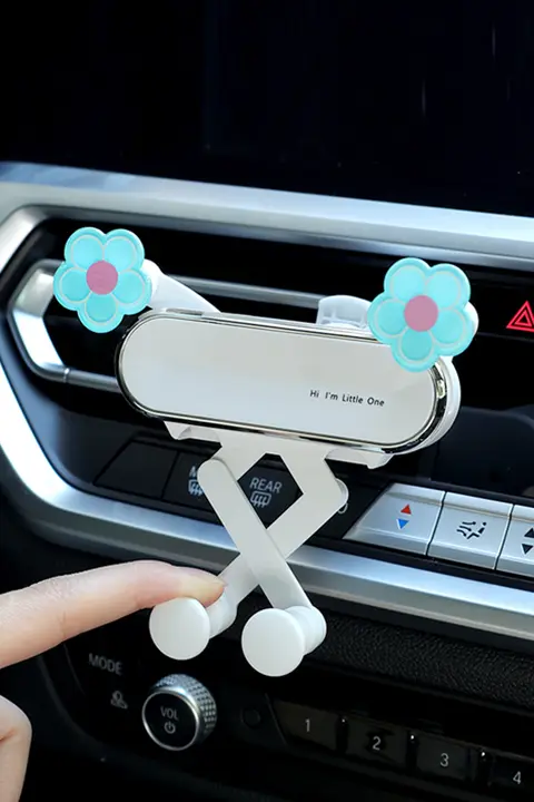 車載スマホホルダー【防振設計・エアコン吹出口対応・可愛いデザイン】