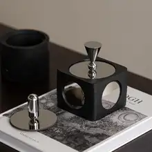 シンプルで高級感漂う金属製の無火アロマディフーザー【イエローストーン・デスク装飾用】