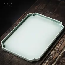 乾燥茶盤 家庭用 茶器 トレイ 長方形 小茶卓 レトロ 陶変