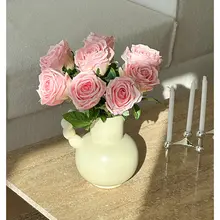 高級感漂う保湿手触りのバラ造花【インテリア装飾・DIY花束・撮影用小物】