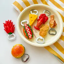 アイデア豊かなリアルな果物野菜デザインのマルチ機能栓抜き【冷蔵庫用マグネット付き・インテリア用】