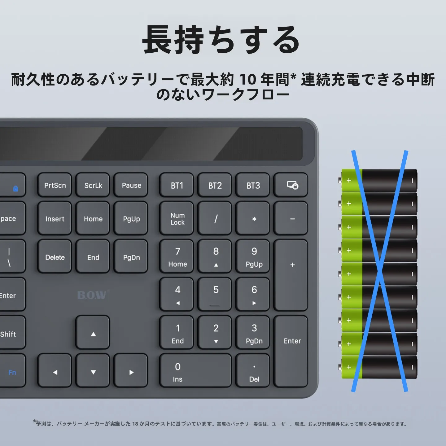 タッチパネル キーボード H382：太陽光充電対応Bluetoothキーボードの実用性と使用シーン
