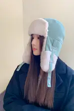 男女兼用 刺繍付きフリース耳あて帽子【防寒・冬用・おしゃれデザイン】