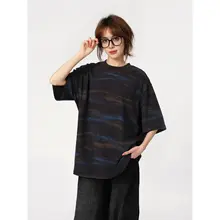 タイダイ柄 半袖Tシャツ【ユニセックス・クルーネック・ゆったりシルエット・ストリートスタイル】
