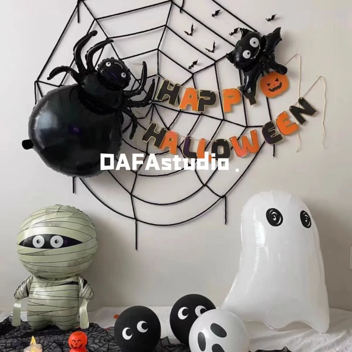 ハロウィン用アルミ製風船：バット・ジャック・ウィッチなど多様なキャラクターでパーティーデコレーション