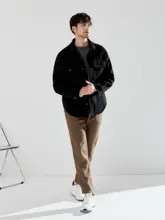 JSSD HOMME メンズストレートカジュアルパンツ【厚手・秋冬用・スリムフィット】
