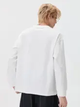 半ボタン ヘンリーネック 長袖Tシャツ【メンズ・春秋用・ゆったりサイズ・無地】