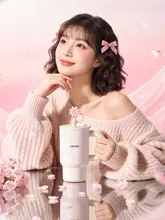 CAROTE 大容量の吸管付き保温カップ【陶器コーティング・女性向け・おしゃれなデザイン】