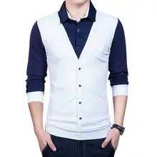 個性的デザインの長袖Tシャツ【シャツ襟・秋用・カジュアル】（セットアップ対応）