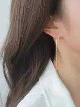 S925純銀製 ピアスチェーン【シンプルデザイン・アレルギー対応・女性用・ダブルピアス】