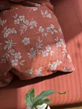 新中式レトロフラワーデザインの全棉ダブルレイヤーシーツ【純綿製・色織り・花柄】