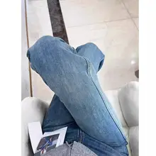 温かいフリース裏地のワイドレッグデニムパンツ【高腰・ゆったりフィット・秋冬用】