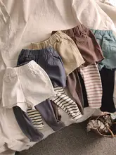 極上の柔らかさ！キッズ用レトロスタイル コットンストレッチパンツ【子供用・春秋用・細身デザイン】（セットアップ対応）