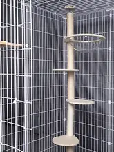 猫用爪柱付きキャットタワー【トンネル・遊び場・縄編み】
