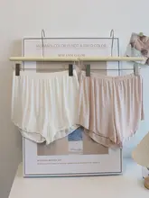 モーダル素材 夏用薄手ルーズフィットショートパンツ【防透け・安全パンツ・ワイドレッグ】