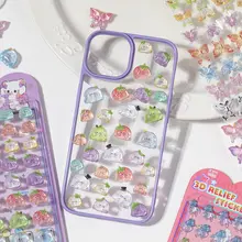 かわいい動物デザインの立体クリスタルステッカー【金魚・カメ・蝶】