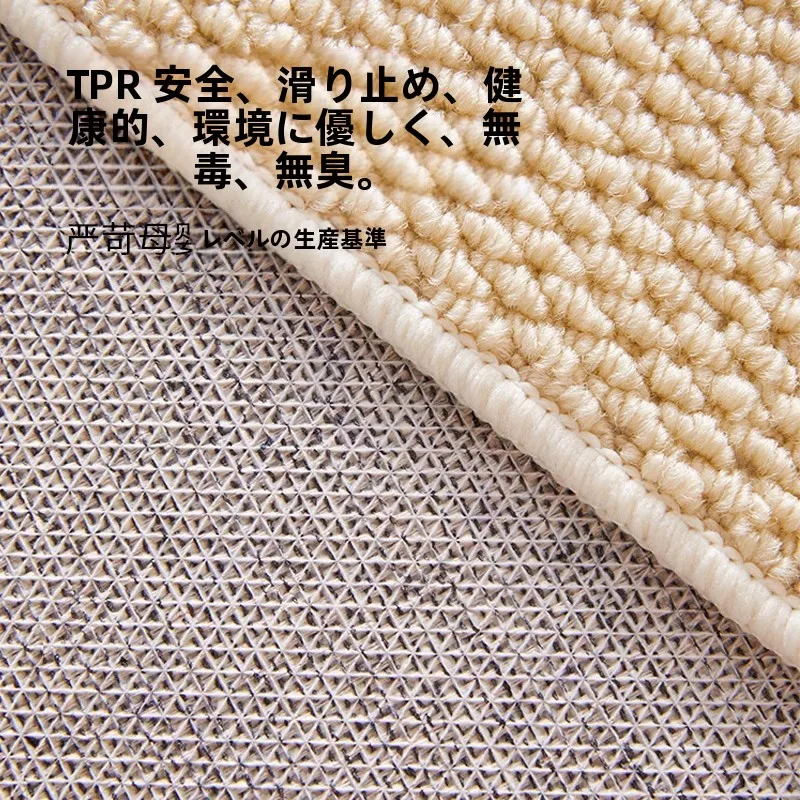 茵尚高級感玄関マット：緑色を含むシンプルデザインと抗汚染機能の実用性
