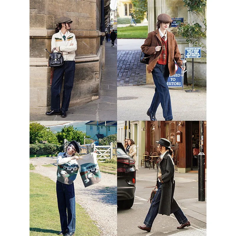 実用的なレ  トロスタイル ストレートデニムパンツ：vintageファッションの定義と現代との差異を解説