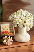 デイジー 装飾花 テーブル グリーン 高級フラワーアート 偽物の花