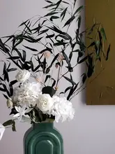 高級感漂う竹の風合い！フェイクフラワー花束【リビング用・装飾用・花瓶付き】
