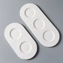 純白のシンプルな陶磁器製三区分プレート【西洋料理・創造的なデザイン】
