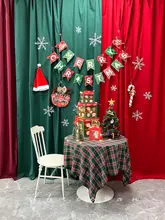 クリスマス写真撮影用デコレーションアイテム【雪花飾り・ギフトボックス・フォト背景】（セットアップ対応）