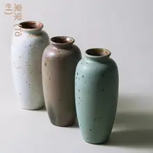 手作り花瓶 和風 禅意 粗陶 レトロ アート 演出 花を挿すために