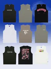 夏用 無袖Tシャツ【男女兼用・カジュアルデザイン・トレンド】（セットアップ対応）