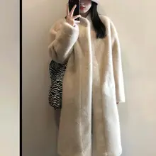 環境に優しい厚手ファーコート【立ち襟・保温・フィットデザイン】