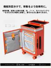 多機能サイドオープンハンドル付きスーツケース【キャリーオン・上開き・旅行用】